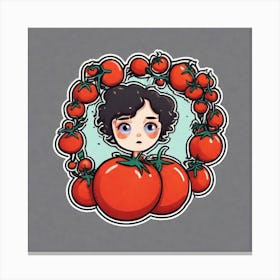 Tomato Girl Canvas Print