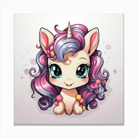 Cute Unicorn 889 Canvas Print