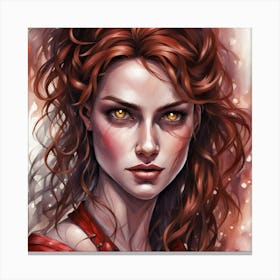 The Red Lady Canvas Print