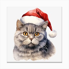 Santa Cat 7 Canvas Print