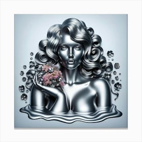 Girl In Water Canvas Print