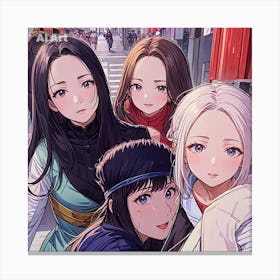 Anime version of blackpink   Canvas Print