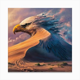 Eagle In The Desert Canvas Print