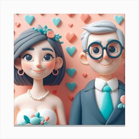 Wedding Couple Canvas Print