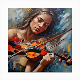 Broken Violin And Reality By Tomas Akelis Canvas Print