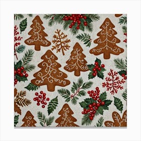 Gingerbread Trees Canvas Print