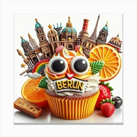 Berlin Cupcake Canvas Print