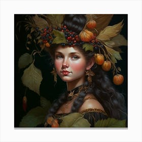 Autumn Girl Canvas Print