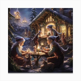 Elf On The Shelf Christmas Canvas Print