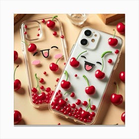 Cherry Phone Case Canvas Print