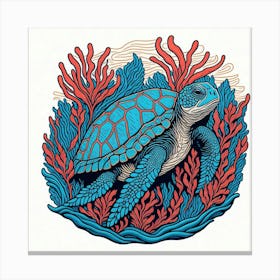 Turtle In The Sea Toile