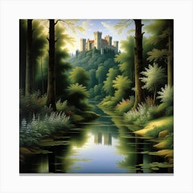 Castle In The Forest 3 Canvas Print