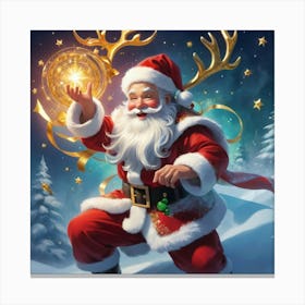 Albedobase Xl A Vibrant And Dynamic Portrayal Of Santa Claus B 0 (4) Canvas Print