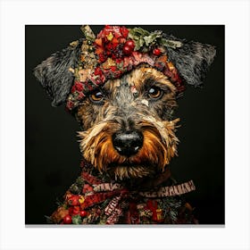 Christmas Airedale 8 Canvas Print