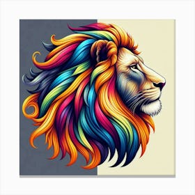 Colorful Lion Canvas Print