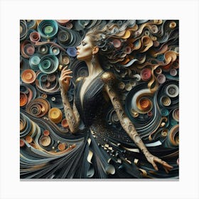 Woman In A Dress 3 Canvas Print