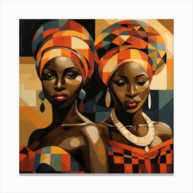 Two African Women 3 Canvas Print