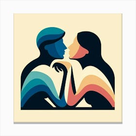 Couple Kissing 4 Canvas Print