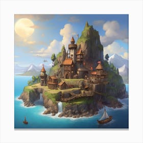 Castle In The Sea Canvas Print