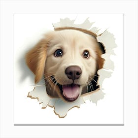 Golden Retriever Puppy Canvas Print