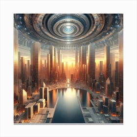 Futuristic City 2 Canvas Print