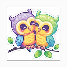 Owls Love Canvas Print