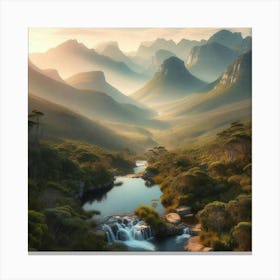 Sunrise In The Mountains 18 Canvas Print