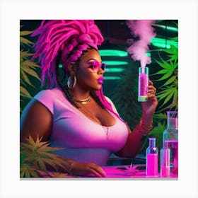 Weed Girl Canvas Print