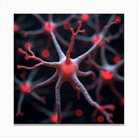 Red Neurons Canvas Print