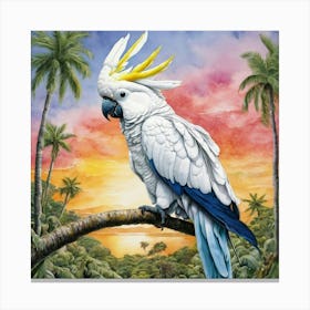 Cockatoo Parrot Bird Canvas Print