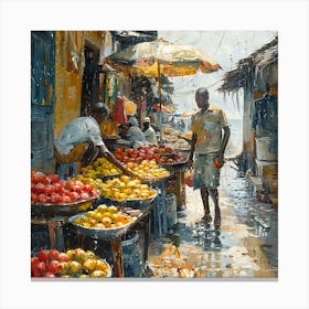 Fruit Market Canvas Print