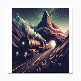 Train In The Tunnel Canvas Print