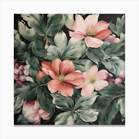Pink Flowers 6 Canvas Print