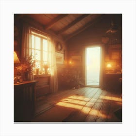 Cabin Stock Videos & Royalty-Free Footage Canvas Print