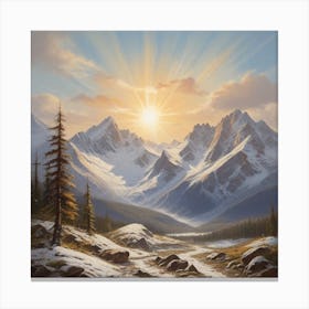 Sunrise Over The Mountains Canvas Print