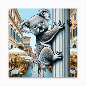 Koala in Rome Canvas Print