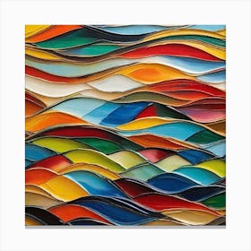 Colorful Waves Canvas Print