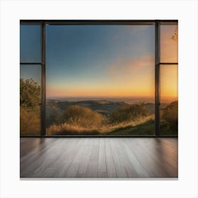 Sunset From The Window Canvas Print