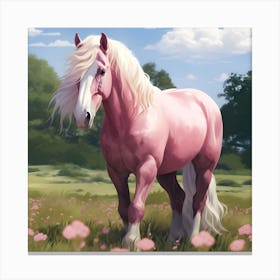 The Pink Horse : If Only Horses Came In Pink Canvas Print