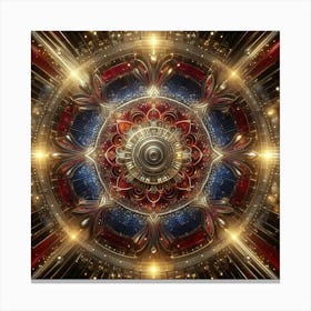 Abstract Fractal Mandala Canvas Print