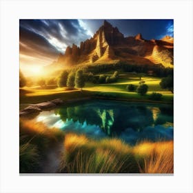 Sunset In The Mountains 27 Canvas Print