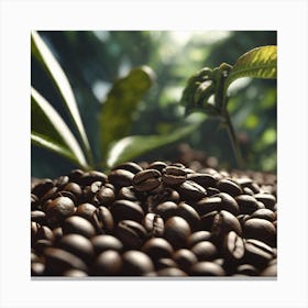 Coffee Beans In The Forest 20 Canvas Print