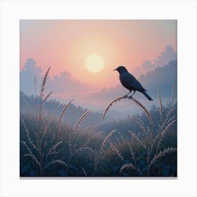 Bird In The Grass Canvas Print