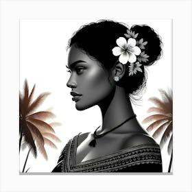 Hawaiian Girl Canvas Print