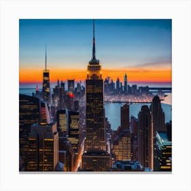 New York City At Sunset Canvas Print