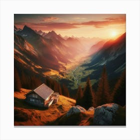 Sunset In The Mountains 10 Canvas Print