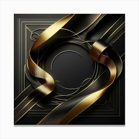 Gold And Black Background Canvas Print