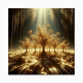 Golden Trees 5 Canvas Print