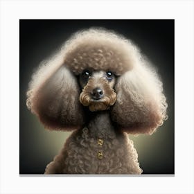 Portrait Of A Poodle Canvas Print