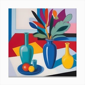 Three Vases Abstract Canvas Print